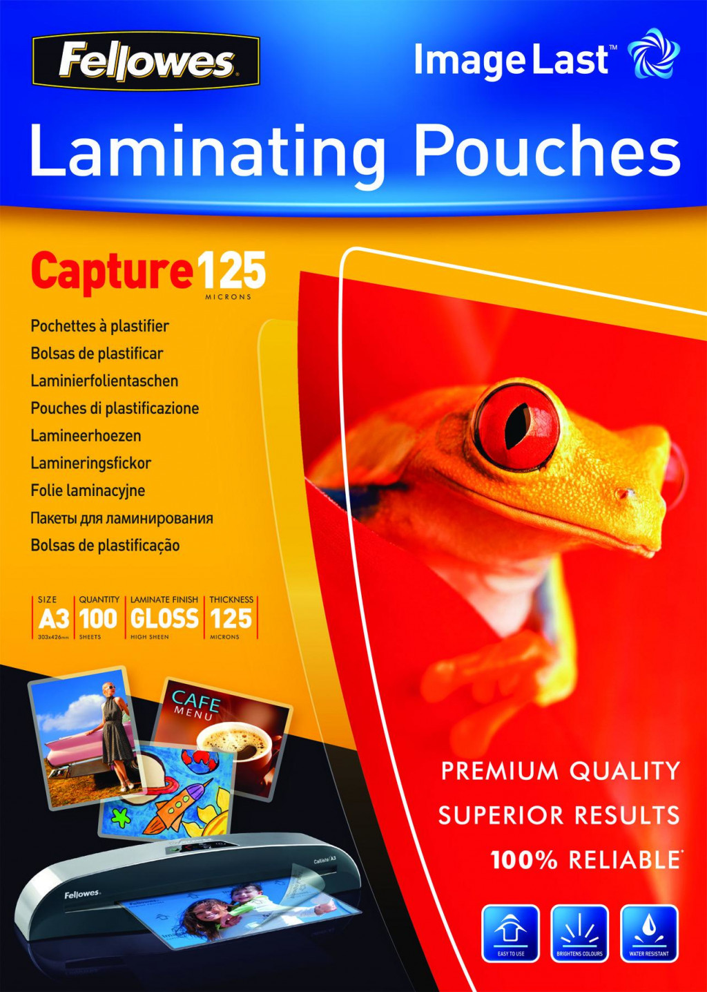 Fellowes Laminating Pouch PREMIUM ImageLast 125 µ, 303x426 mm - A3, 100 pcs