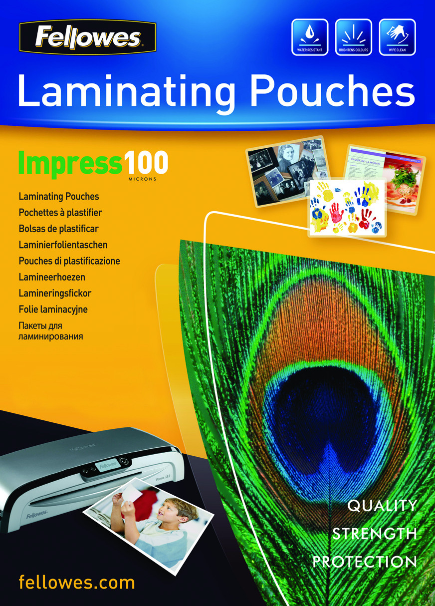 Fellowes Laminating Pouch 100 µ, 303x426 mm - A3, 100 pcs