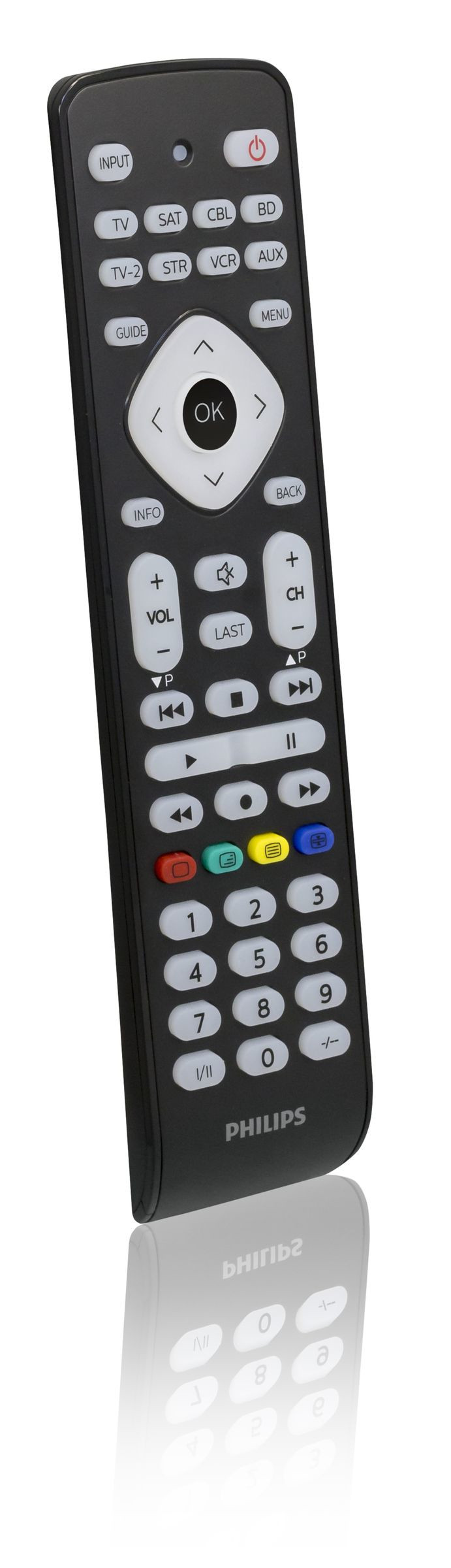 Philips Perfect replacement SRP2018/10 kaugjuhtimispult Infrapunaside DVD/Blu-ray, DVR, SAT, TV, VCR Vajutusnupud