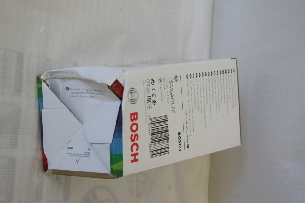 SALE OUT.Bosch | Coffee Grinder | TSM6A017C | 180 W | Coffee beans capacity 75 g | Beige | Bosch | Coffee Grinder | TSM6A017C | 180 W | Coffee beans capacity 75 g | Beige | DAMAGED PACKAGING, UNEVEN CONNECTION BETWEEN PARTS