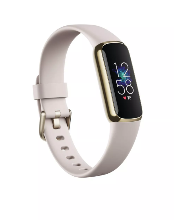 Fitbit Luxe Fitness tracker, Touchscreen, Heart rate monitor, Waterproof, Bluetooth, Soft Gold/Porcelain White