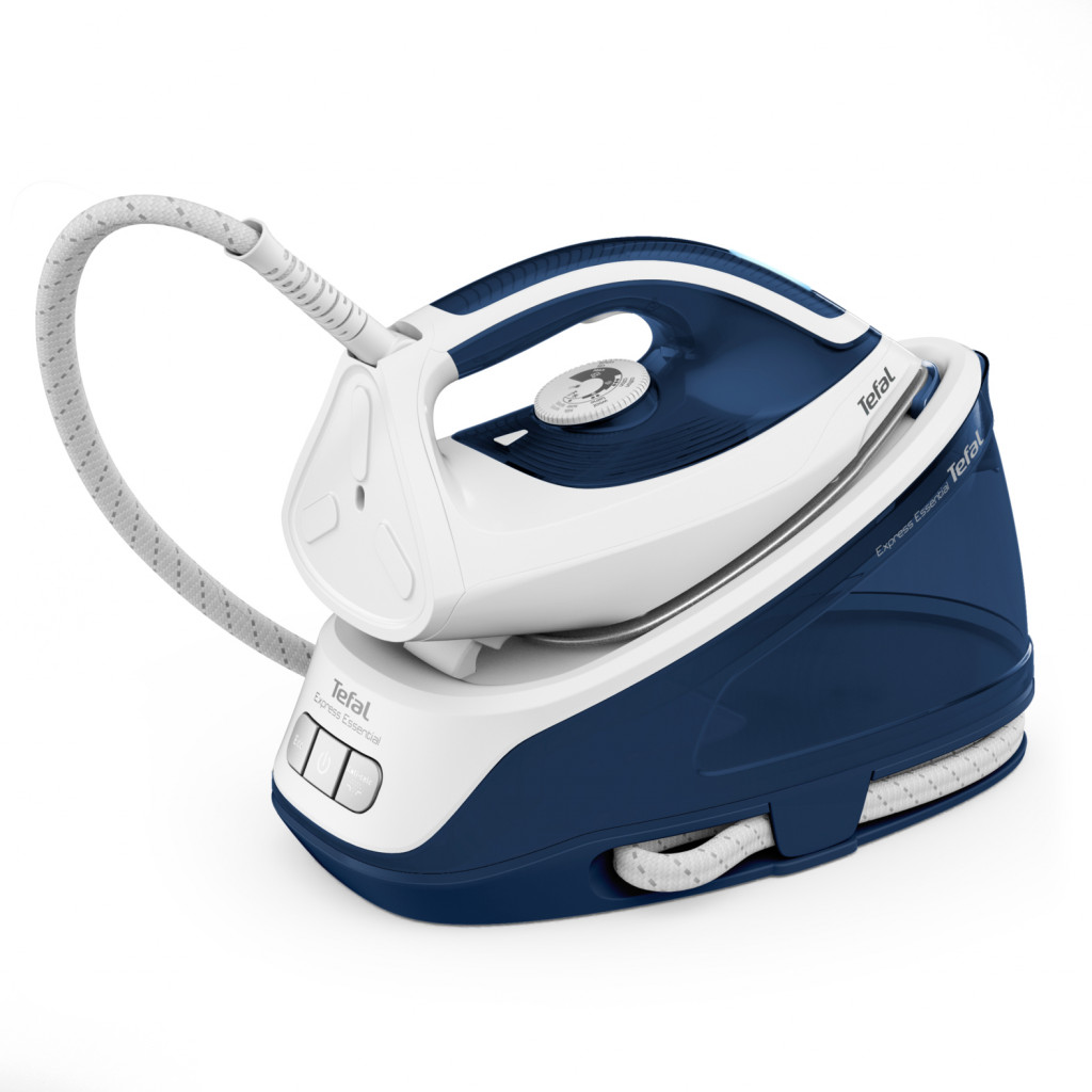 TEFAL | Express Essential Steam Station | SV6116E0 | 2200 W | 1.4 L | 5 to 6 bar | Auto power off | Vertical steam function | Calc-clean function | White/ Blue