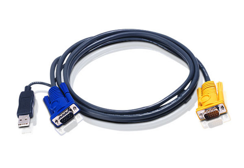 Aten 1.8M USB KVM Cable with 3 in 1 SPHD and built-in PS/2 to USB converter 2L-5202UP