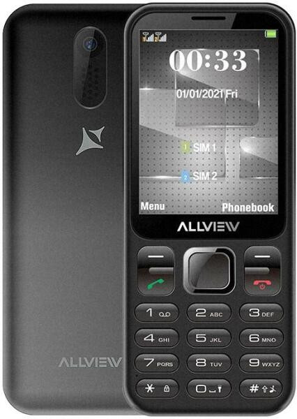 Allview M20 Luna Black 2.8 " 240 x 320 pixels 32 MB Dual SIM micro-SIM and nano-SIM Bluetooth Built-in camera Main camera 1.3 MP 1750 mAh