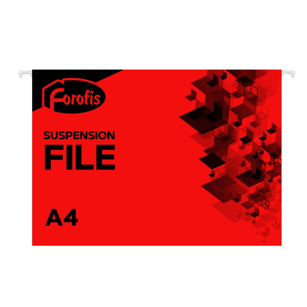 Rippkaaned A4 FOROFIS, 200g/m2, punane (kogus 2 tükki)
