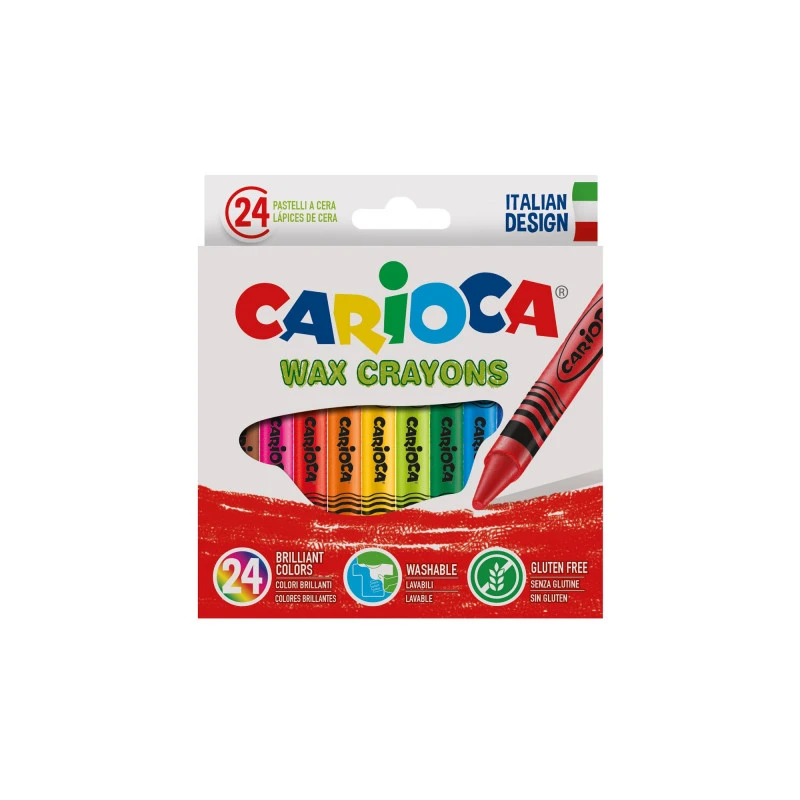 Vahakriidid CARIOCA 24 värvi, pestavad