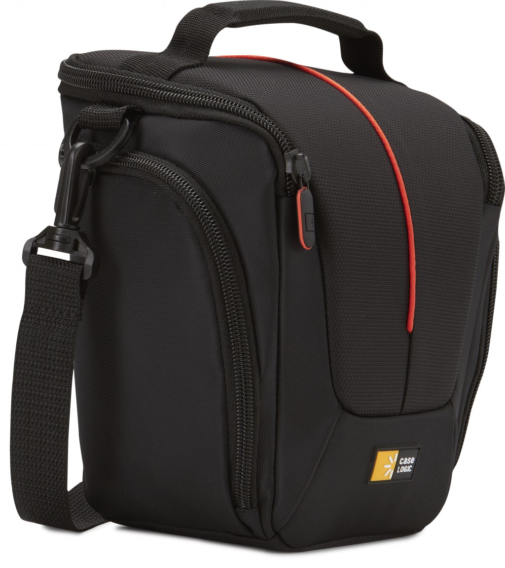 Case Logic | DCB-306 SLR Camera Bag | Black | * Designed to fit an SLR camera with standard zoom lens attached * Internal zippered pocket stores memory cards, filter or lens cloth * Side zippered pockets store an extra battery, cables, lens cap, or small accessories * Lid unzips to create a wide opening for easy, quick access to the grip of your ca