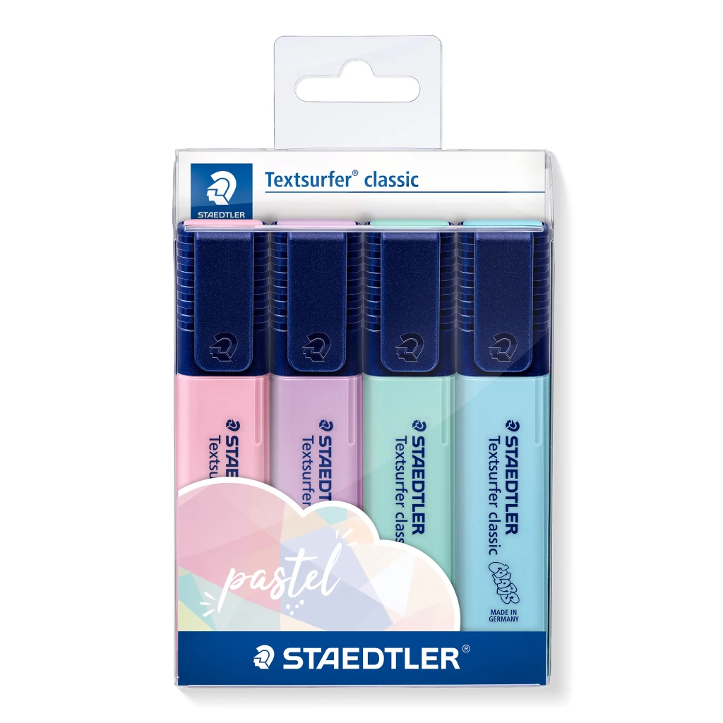 Tekstimarkerid STAEDTLER Textsurfer 364C, pastell, 4 tk