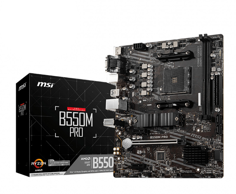 MSI B550M PRO AM4 AMD B550 4xDDR4