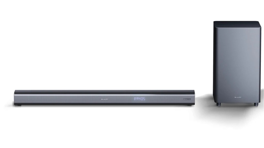 Sharp HT-SBW460 3.1 Soundbar with Wireless Subwoofer and Dolby Atmos for TV above 40", HDMI ARC/CEC, Bluetooth, 95cm, Black | Sharp | TV SoundBar with Wireless Subwoofer | HT-SBW460 | Black | No | USB port | Bluetooth | 440 W | Wireless connection