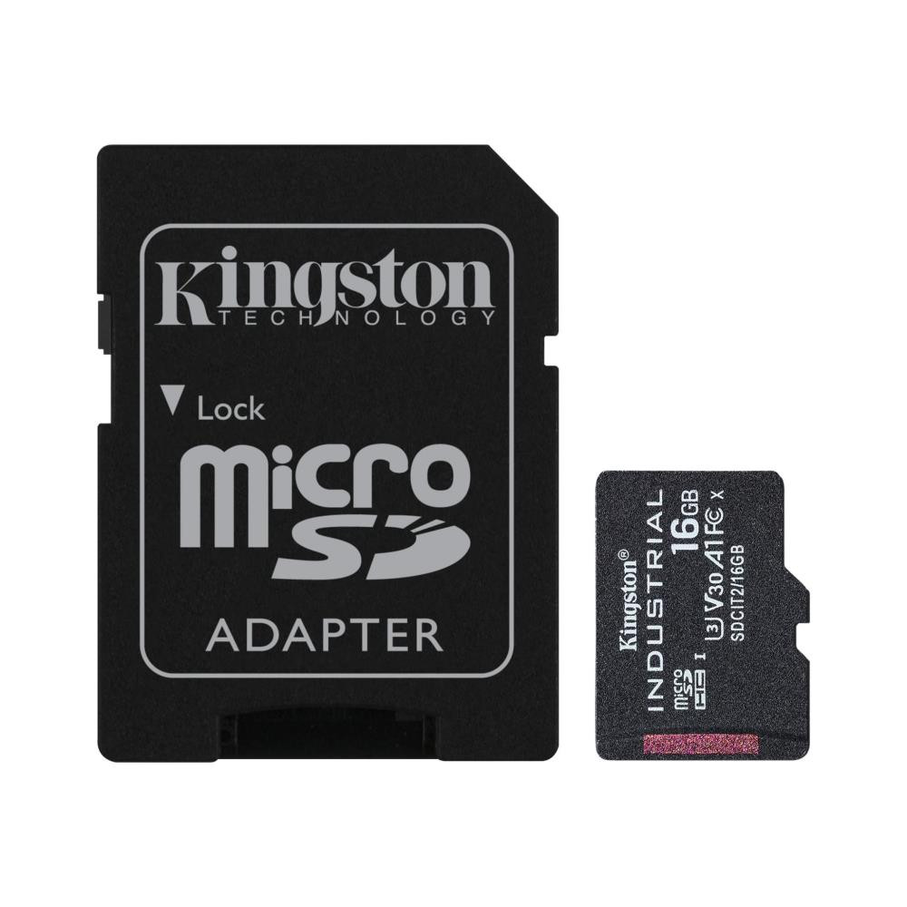 Kingston Technology Industrial 16 GB MicroSDHC UHS-I Klass 10