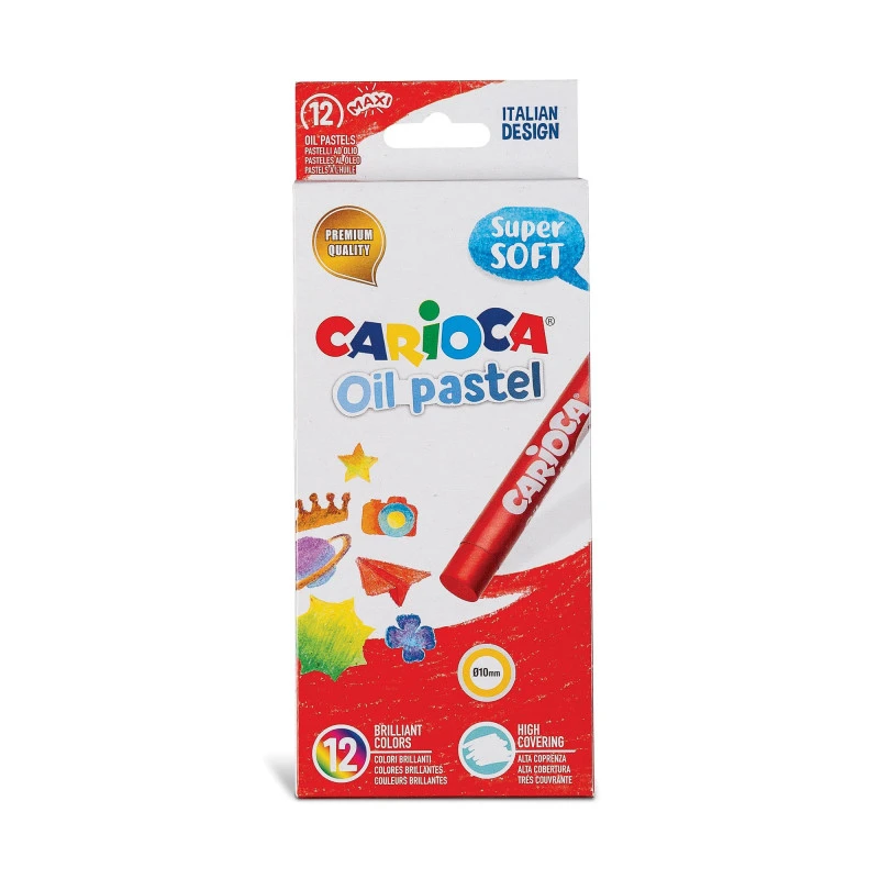 Õlipastellid CARIOCA, 10 mm, 12 värvi