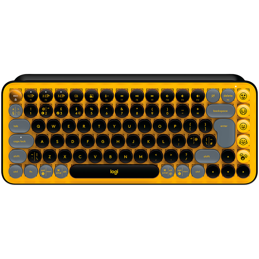 LOGITECH POP Keys Bluetooth Mechanical Keyboard - BLAST YELLOW - US INT'L