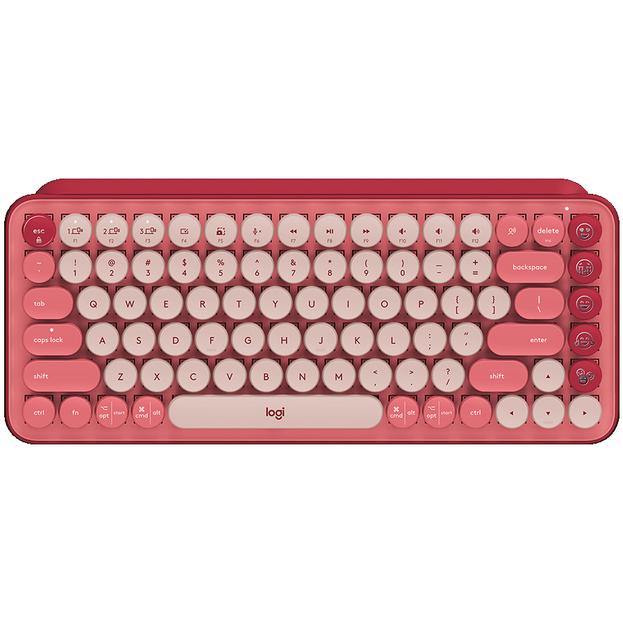 LOGITECH POP Keys Bluetooth Mechanical Keyboard - HEARTBREAKER ROSE - RUS