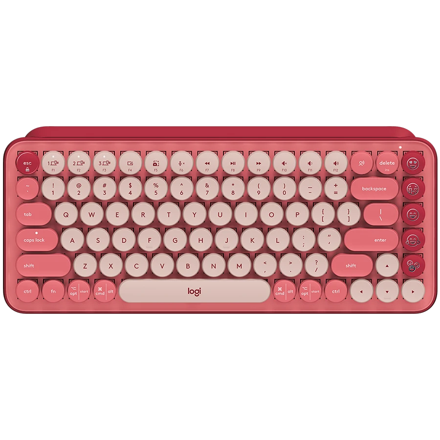 LOGITECH POP Keys Bluetooth Mechanical Keyboard - HEARTBREAKER ROSE - RUS