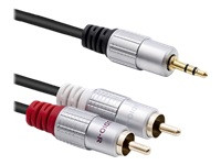 QOLTEC 52341 Cable 2xRCA Mini Jack 3.5mm