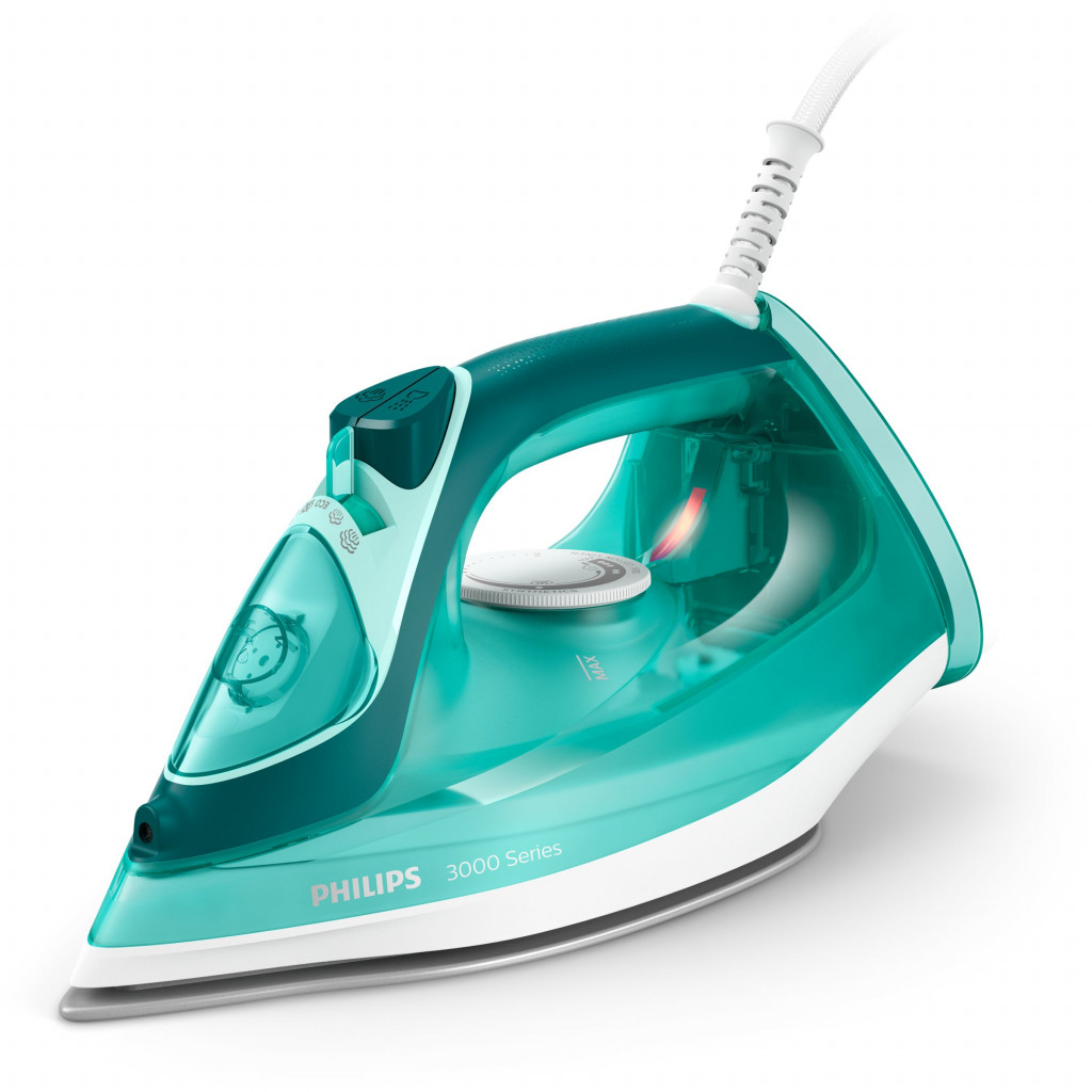 Philips Iron DST3030/70 Steam Iron, 2400 W, Water tank capacity 300 ml, Continuous steam 40 g/min, Green