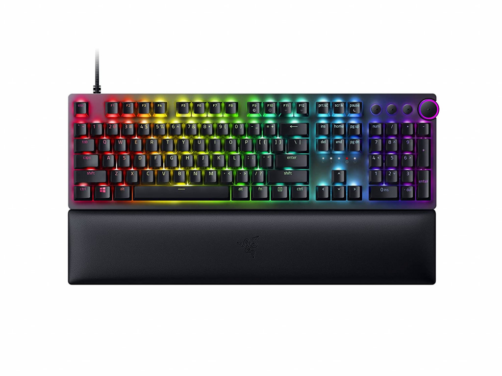 Razer | Huntsman V2 Optical Gaming Keyboard | Gaming keyboard | RGB LED light | NORD | Wired | Black | Numeric keypad | Linear Red Switch