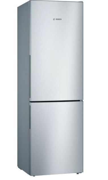 Bosch Refrigerator KGV36VIEA Energy efficiency class E, Free standing, Combi, Height 186 cm, Fridge net capacity 214 L, Freezer net capacity 94 L, 39 dB, Stainless steel