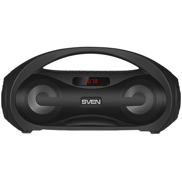 Speaker SVEN PS-425, black (12W, Bluetooth, FM, USB, microSD, LED-display, 1500mA*h); SV-019624