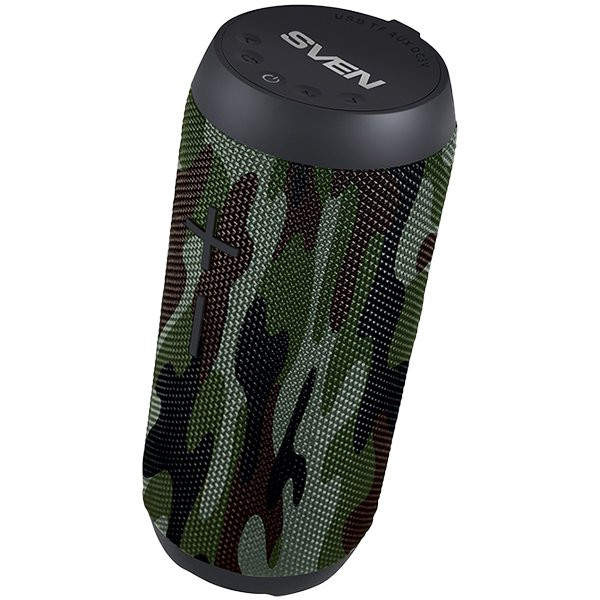 Speaker SVEN PS-210, camouflage (12W, Waterproof (IPx6), TWS, Bluetooth, FM, USB, microSD, 1500mA*h); SV-018986