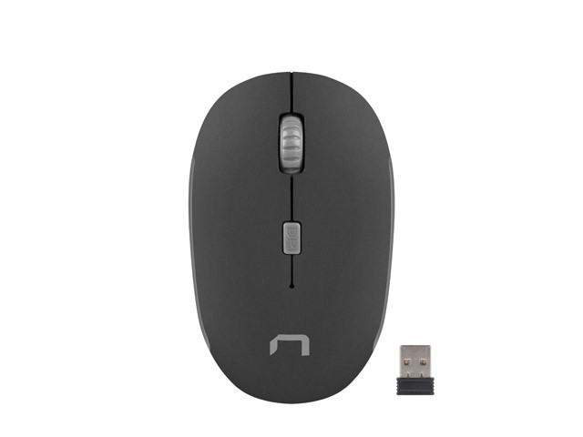 Natec Mouse, Martin, Wireless, 1600 DPI, Optical, Black-Grey