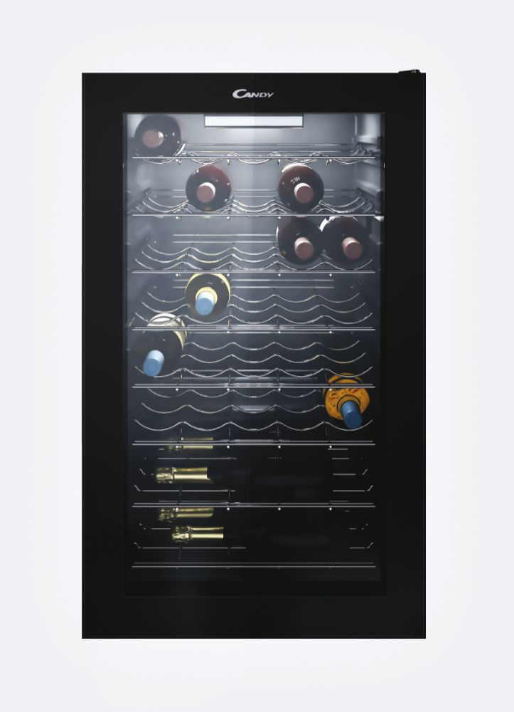 Candy | Wine Cooler | CWC 150 EM/N | Energy efficiency class G | Free standing | Bottles capacity 41 | Cooling type | Black