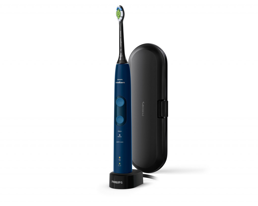 Philips | HX6851/53 | ProtectiveClean 5100 Electric toothbrush | Rechargeable | For adults | ml | Number of heads 2 | Dark Blue | Number of brush heads included 1 | Number of teeth brushing modes 3