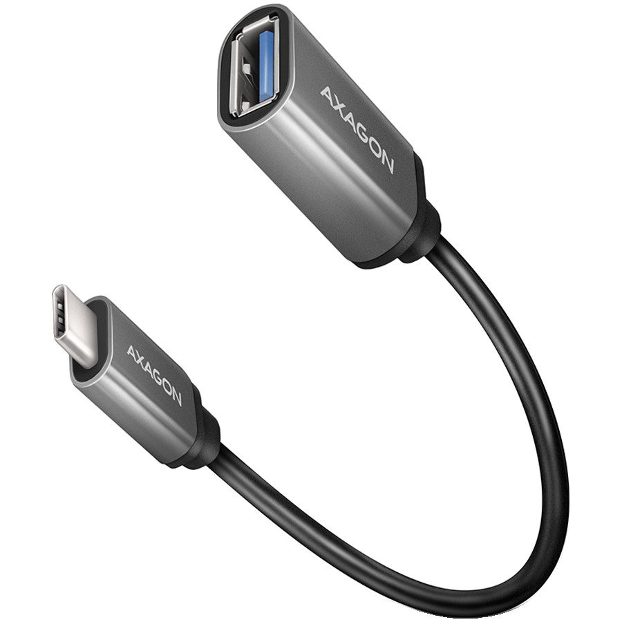 AXAGON RUCM-AFAC USB 3.2 Gen 1 Type-C Male > Type-A Female, cable adapter 0,2m, 3A, ALU