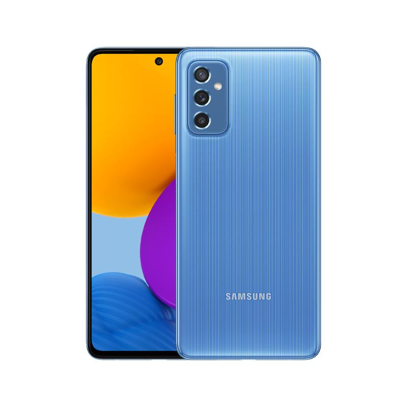 Samsung Galaxy M52 Blue, 6.7 ", Super AMOLED, 1080 x 2400, Qualcomm SM7325 Snapdragon 778G 5G, Internal RAM 6 GB, 128 GB, Dual SIM, Nano-SIM, 3G, 4G, 5G, Main camera 64+12+5 MP, Secondary camera 32 MP, Android, 11, 5000 mAh
