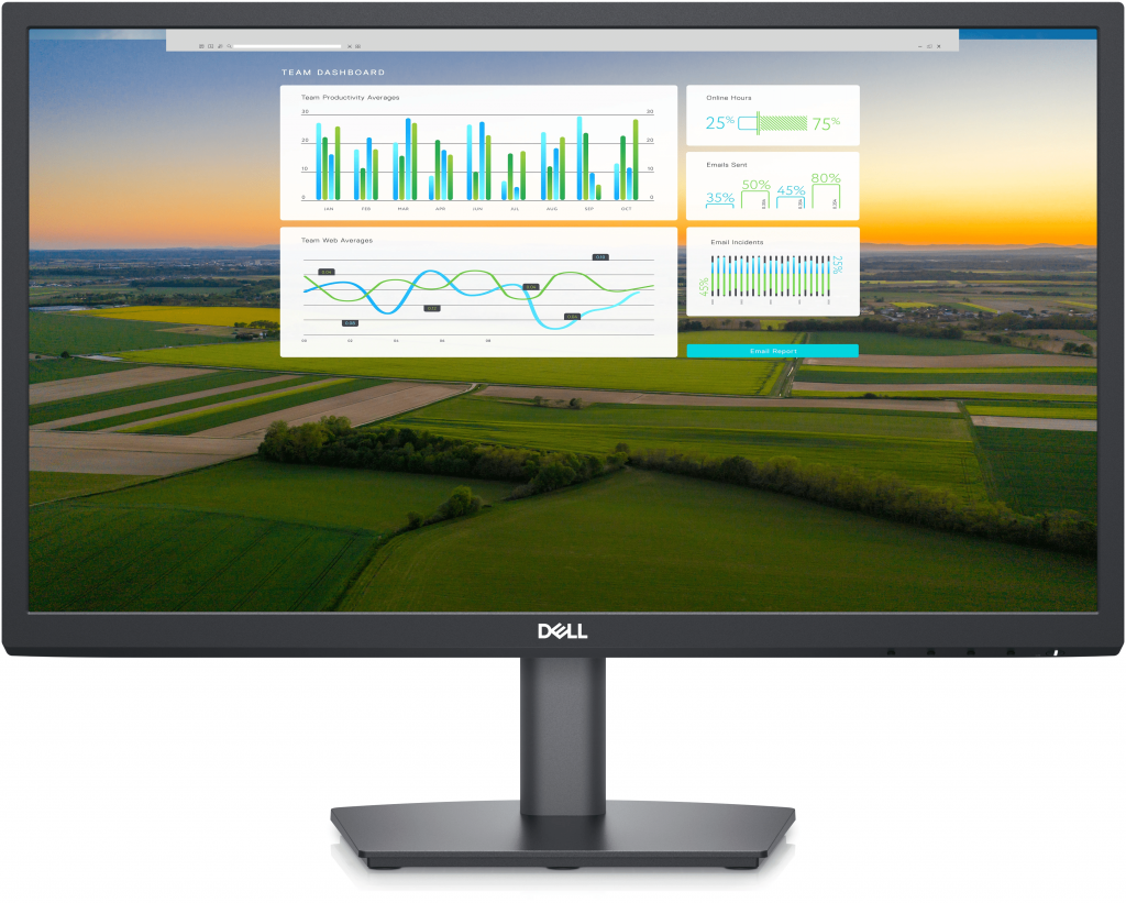 DELL E Series E2222H LED display 54,5 cm (21.4") 1920 x 1080 pikslit Full HD LCD Must