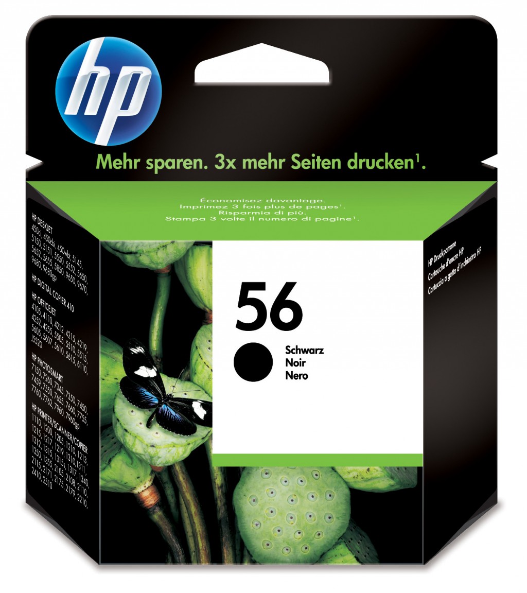 HP must tindikassett nr 56 (19 ml)