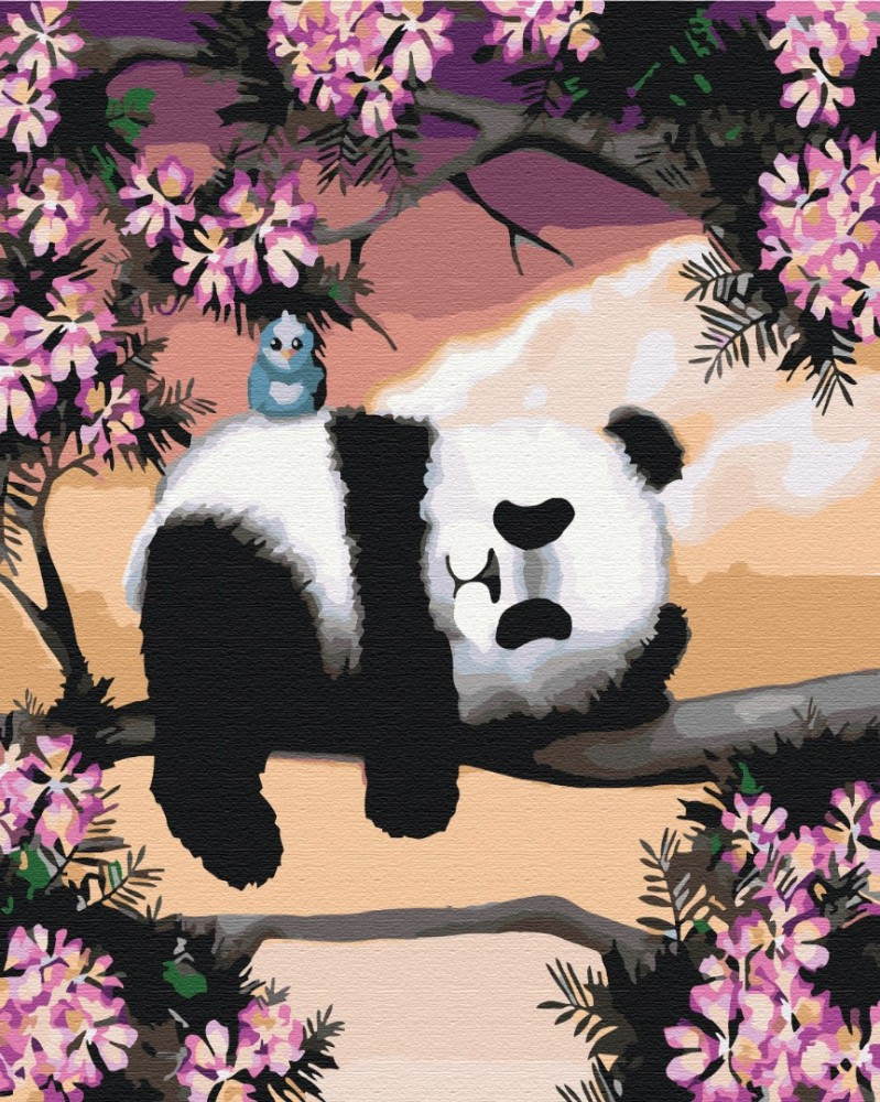 Picture Paint it! Painting by numbers Sleeping panda