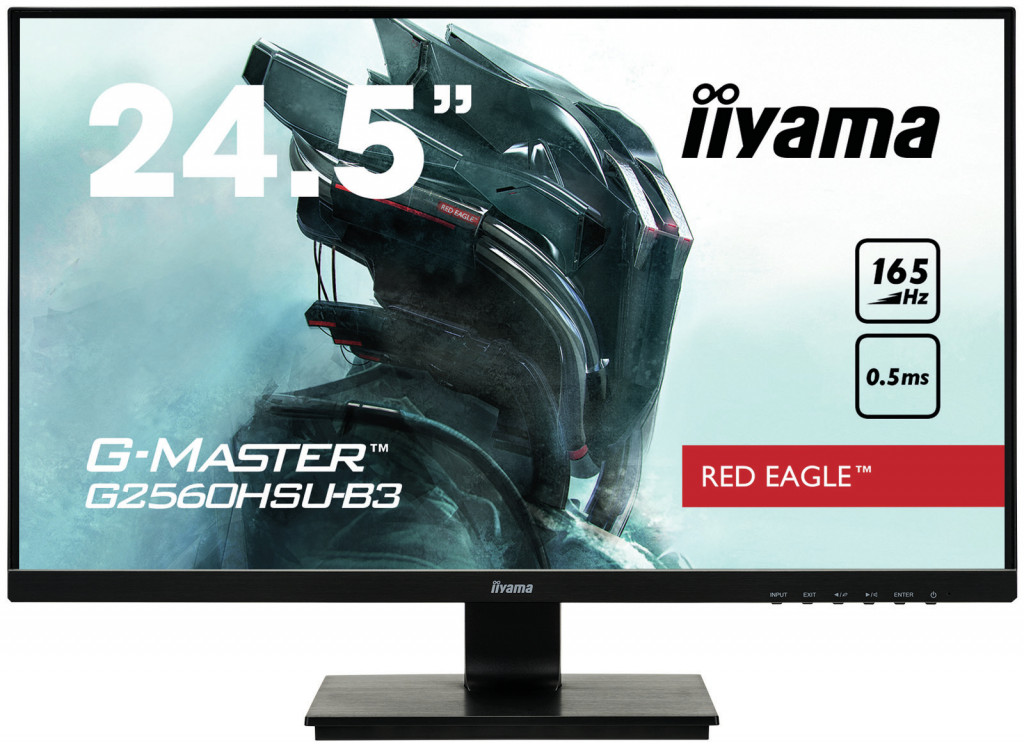 Iiyama Red Eagle Gaming Monitor G-Master G2560HSU-B3 24.5 ", TN LED, 1920 x 1080 pixels, 16:9, 0.5 ms, 400 cd/m², Black, matte, 1 x HDCP, 1 x Headphone connector, 165 Hz, HDMI ports quantity 1