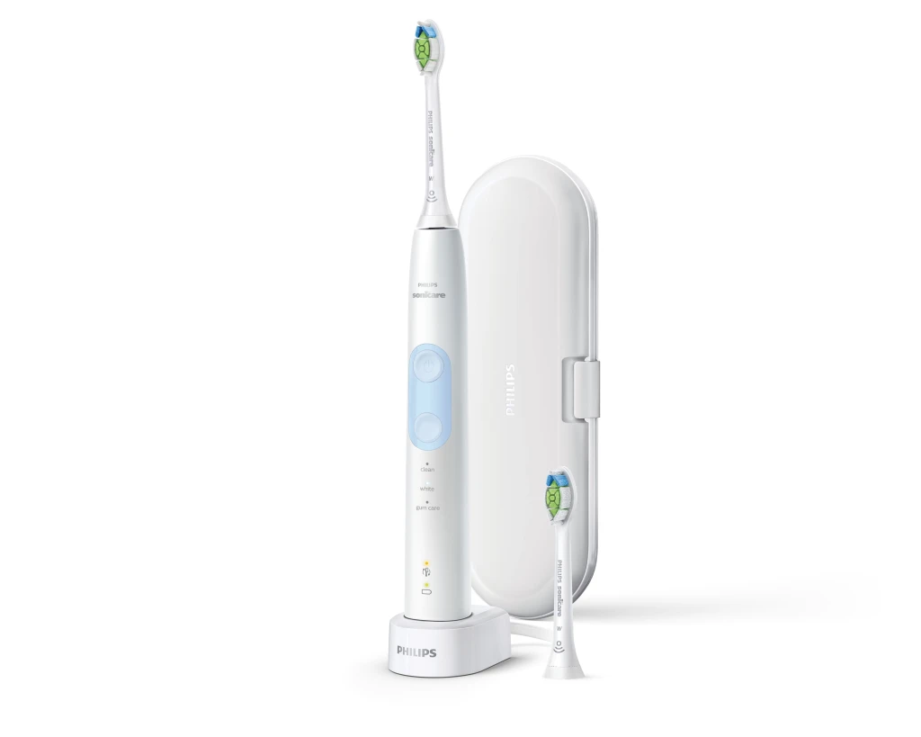 Philips | Sonicare ProtectiveClean 5100 Electric Toothbrush | HX6859/29 | Rechargeable | For adults | Number of brush heads included 2 | Number of teeth brushing modes 3 | Sonic technology | White/Light Blue