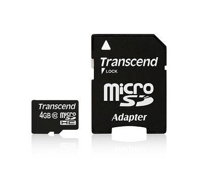 Transcend Mälukaart Micro SDHC 4GB CLASS10 TS4GUSDHC10