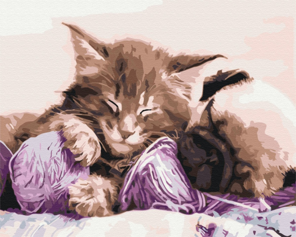 Picture Paint it! Painting by numbers Cat and dog