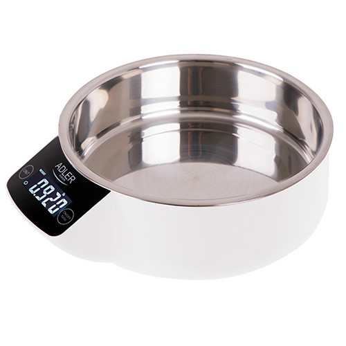 Adler Kitchen scale with a bowl AD 3166 Maximum weight (capacity) 5 kg Graduation 1 g Display type LCD White