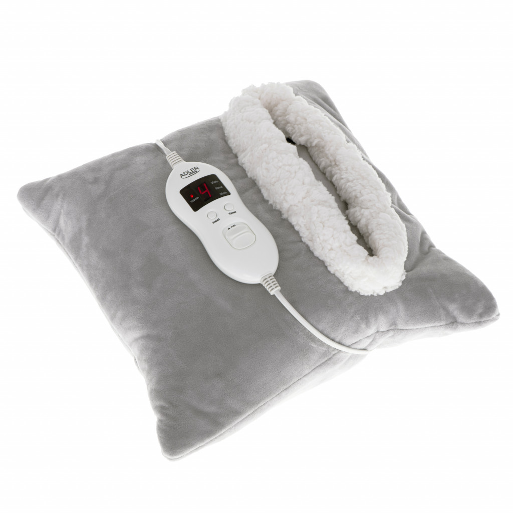 Adler | Blanket heating pad | AD 7412 | Number of heating levels 8 | Number of persons 1 | Washable | Soft fleece | 80 W | Grey