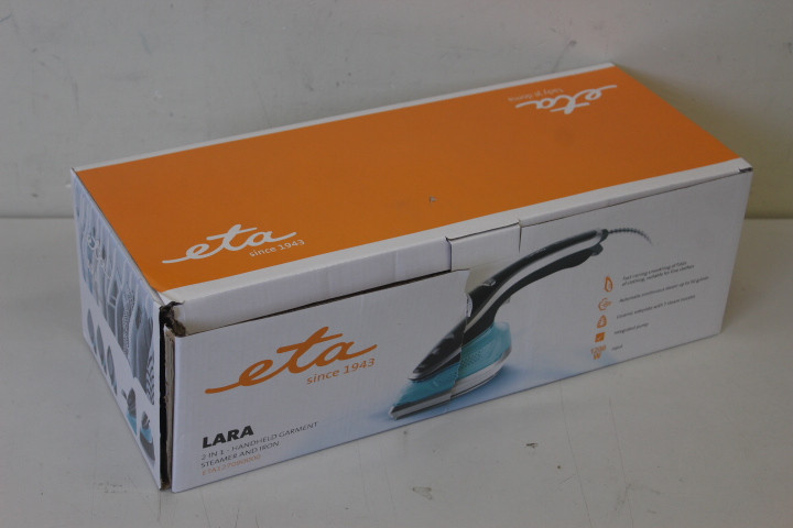 SALE OUT. ETA ETA127090000 Lara Handheld Steamer, Power 1200 W, Black ETA Handheld Steamer ETA Lara 1270 90000 1200 W, 0.15 L, 50 g/min, Black, DAMAGED PACKAGING