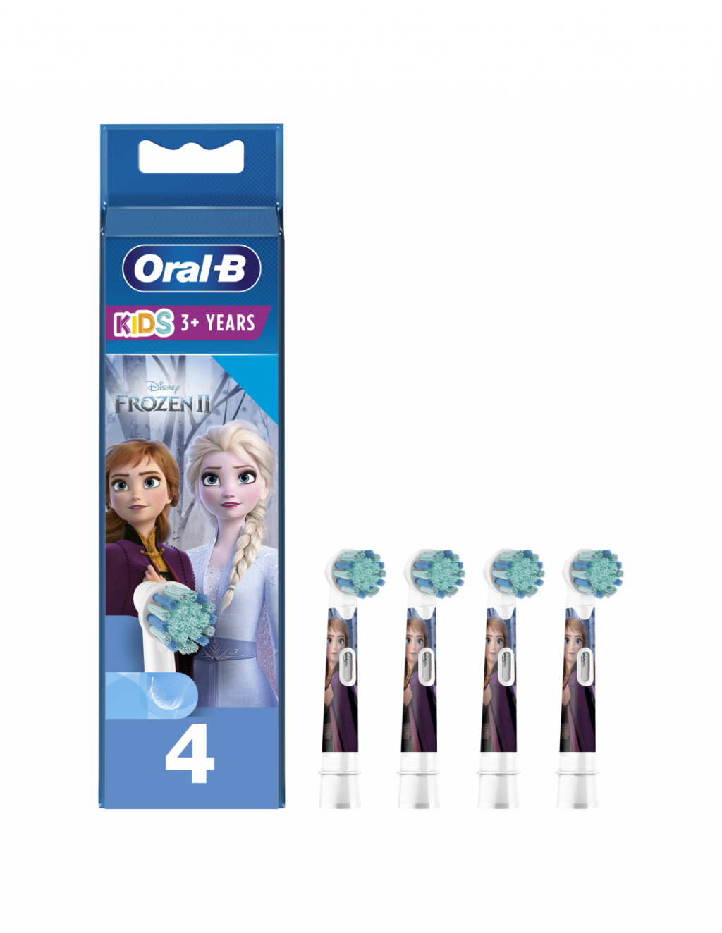 Oral-B | EB10 4 Frozen II | Toothbruch replacement | Heads | For kids | Number of brush heads included 4 | Number of teeth brushing modes Does not apply