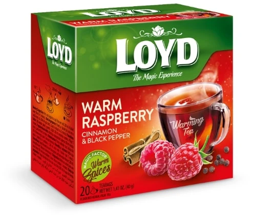 Tee LOYD vaarika-, kaneeli ja musta pipra maitseline 20 x 2g