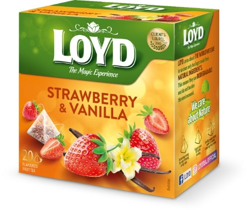 Tee LOYD maasika- ja vaniljemaitseline 20 x 2 g