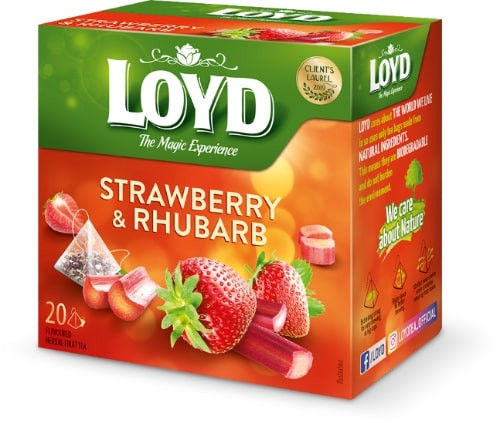 Tee LOYD maasika- ja rabarberimaitseline 20 x 2g