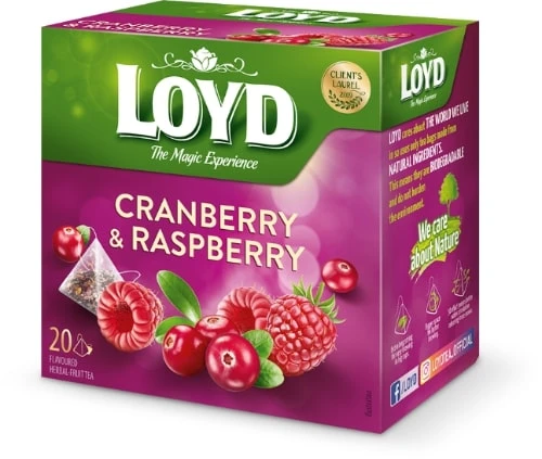 Tee LOYD jõhvika- ja vaarikamaitseline 20 x 2g