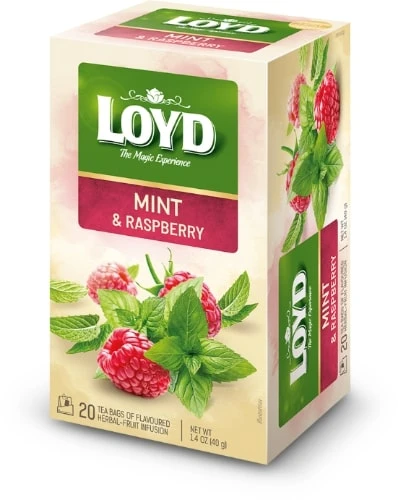 Tee LOYD mündi- ja vaarikamaitseline 20 x 2g