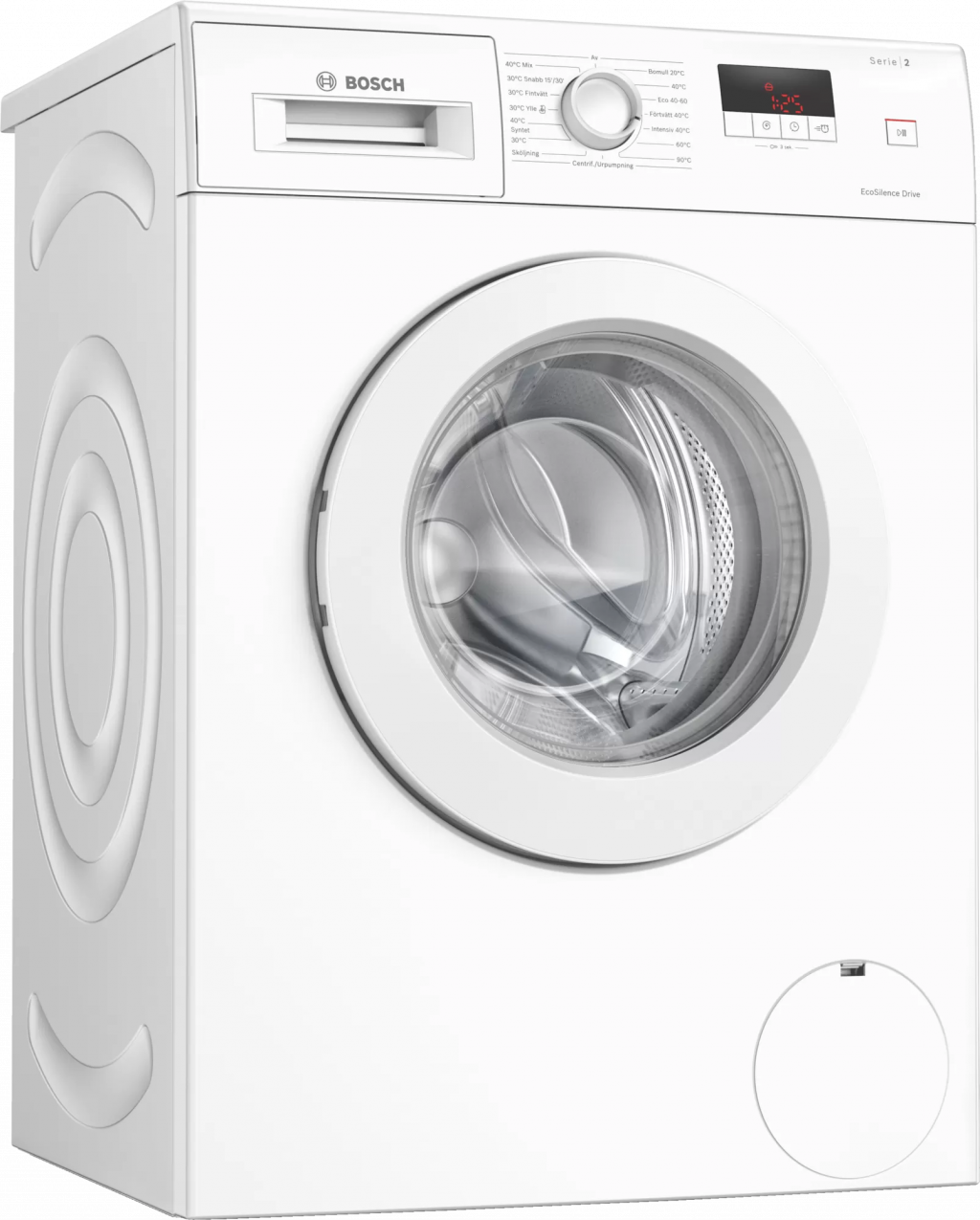 Bosch Washing Mashine WAJ240L8SN Energy efficiency class C, Front loading, Washing capacity 8 kg, 1200 RPM, Depth 54.6 cm, Width 84.8 cm, Display, LED, White