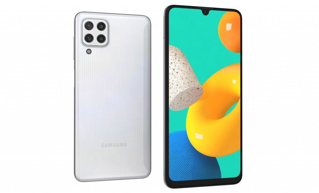 Samsung Galaxy M32 White, 6.4 ", Super AMOLED, 1080 x 2400 pixels, Mediatek MT6769V/CU, Helio G80, Internal RAM 6 GB, 128 GB, Dual SIM, Nano-SIM, 3G, 4G, Main camera 64+8+2+2 MP, Secondary camera 20 MP, Android 11, 5000 mAh