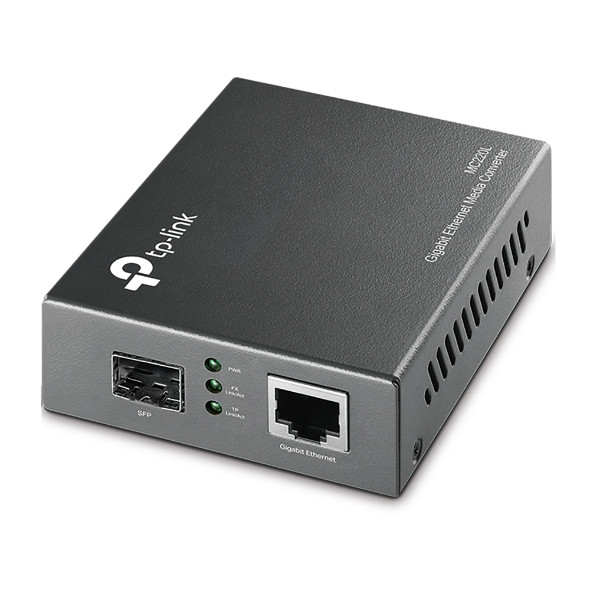TP-Link MC220L meediakonverter 1000 Mbit/s Multirežiim, Üksikrežiim Must