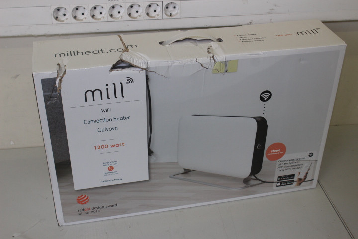SALE OUT. Mill CO1200WIFI3 GEN3 Convection Heater, 1200W, LED display, white | Mill | Heater | CO1200WIFI3 GEN3 | Convection Heater | 1200 W | Number of power levels 3 | Suitable for rooms up to 14-18 m² | White | DEMO | N/A